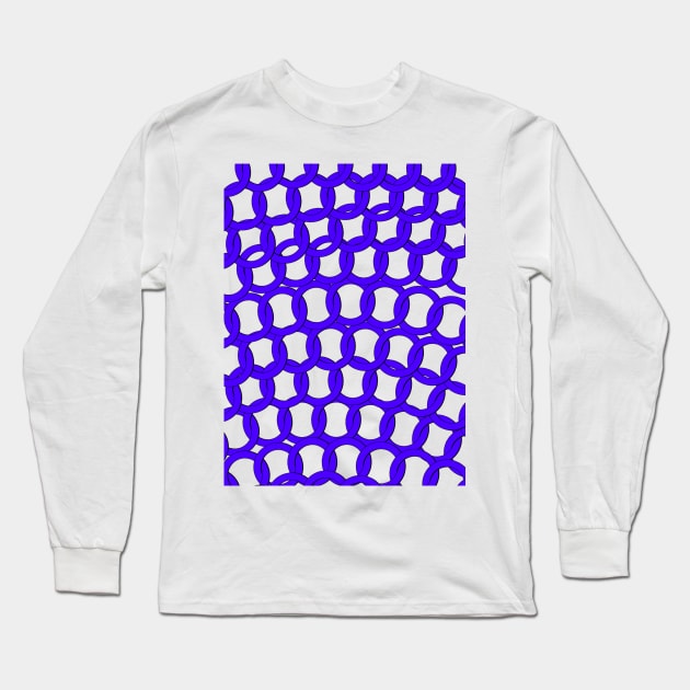 blue locks pattern background abstract Long Sleeve T-Shirt by Artistic_st